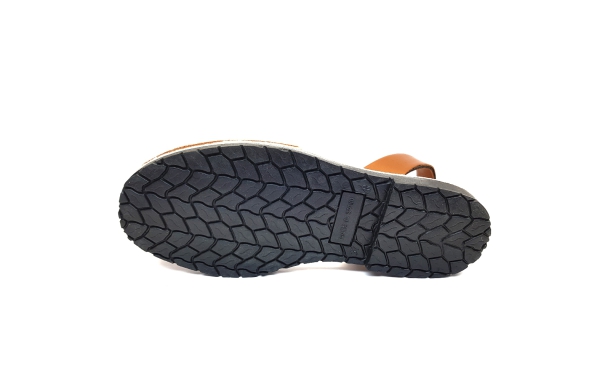 Sandalia Menorquina Plana Tejido glitter Combinada en Platino Hecho en España