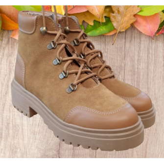 Bota Anillas de Piel de...