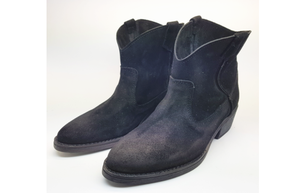 Bota Campera de Piel para Mujer Baja...